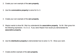 Properties of Multiplication Review Worksheet