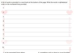 alphabetize practice worksheet