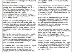 Two-Text Expository Writing Passages and Prompt about Plant Growth image