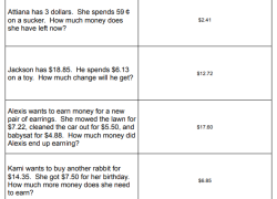 money word problem relay 