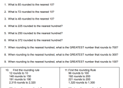 Rounding Reteach Worksheet Image