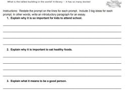 Practice Restating Writing Prompts Image