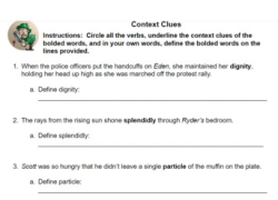Context Clues Worksheet