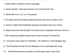 Grammar Christmas Review Worksheet