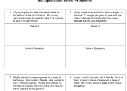 Multiplication Word Problems for 3rd Grade