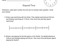 Elapsed Time Practice Sheet