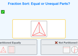 fraction sort game equal or unequal parts