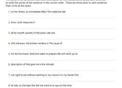Scrambled Sentences and What's a Verb Review